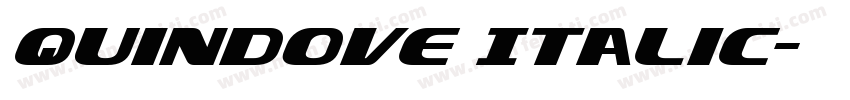 Quindove Italic字体转换